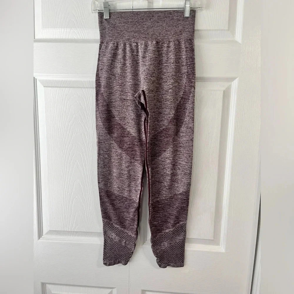 Victoria's Secret VS PINK Maroon High Waisted Seamless Leggings medium - Picture 2 of 7